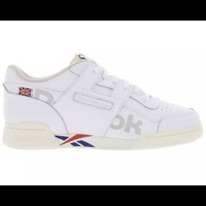 REEBOK WORKOUT PLUS DV4632 White Blue Red Mens 10.5 New In Box